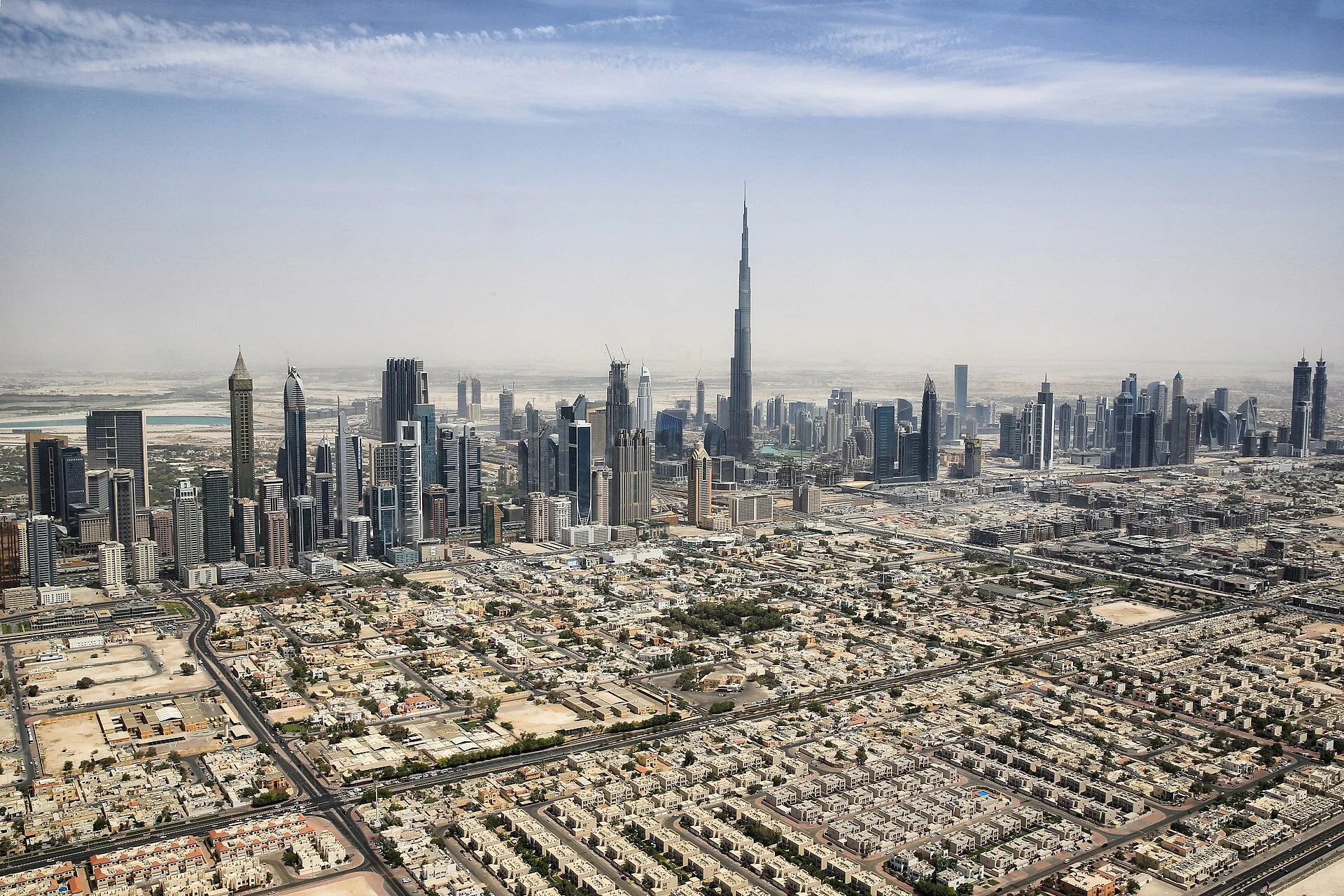 Dubai skyline with Burj Khalifa